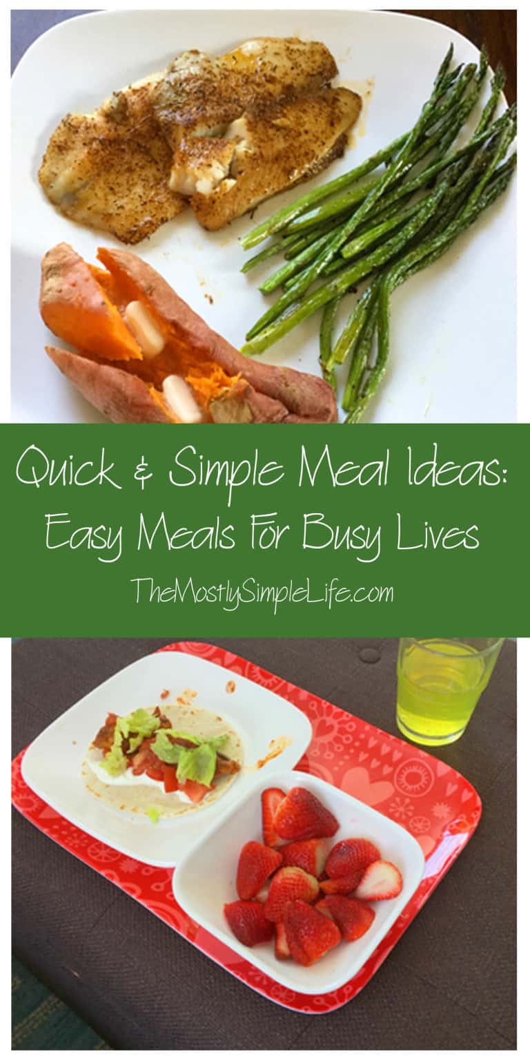 Quick and Simple Meal Ideas: Easy Meals For Busy Lives - The (mostly ...