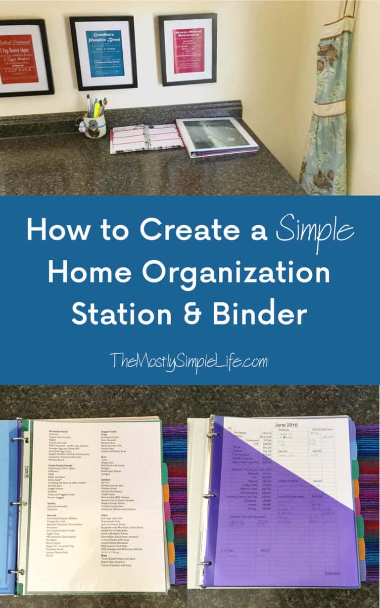 Creating a Simple Home Organization Station & Binder - The (mostly ...