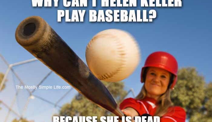 helen keller playing baseball