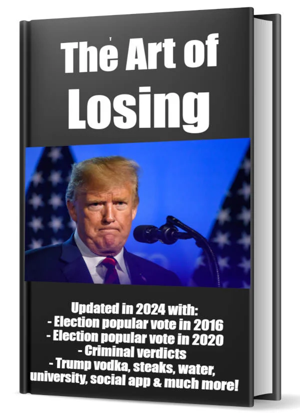 black book stock photography edited to  be the "Art of losing" funny book by donald trump