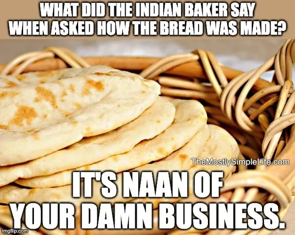 basket of naan bread.