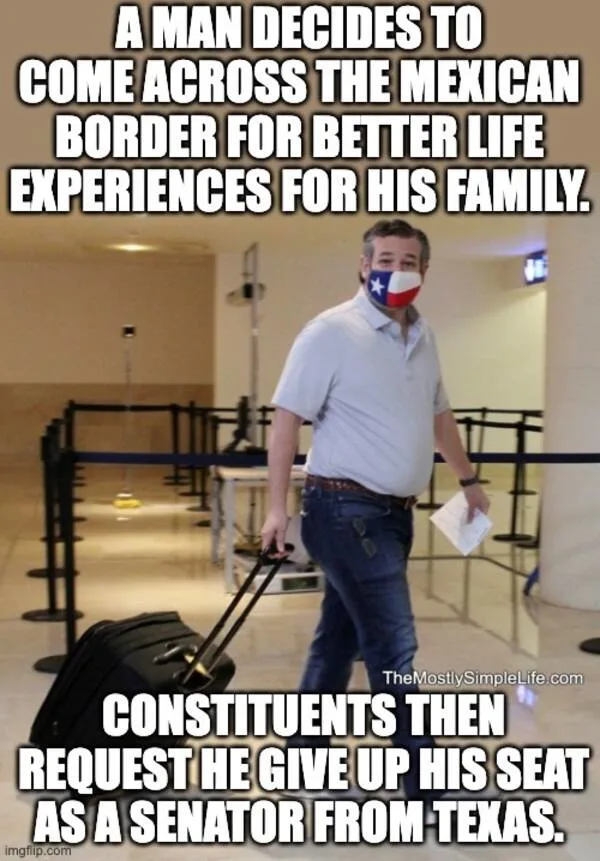 Ted Cruz at airport.